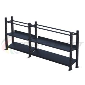 Купить Модульный стеллаж для гантелей, гирь и медболов 3180х430х1200 (2 секции) в Семикаракорске 